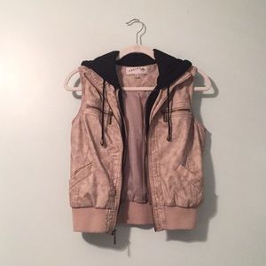 Taupe Colored Zip Vest